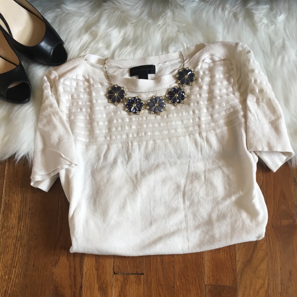 EUC Worthington Sheer Top Blouse Cream Colored